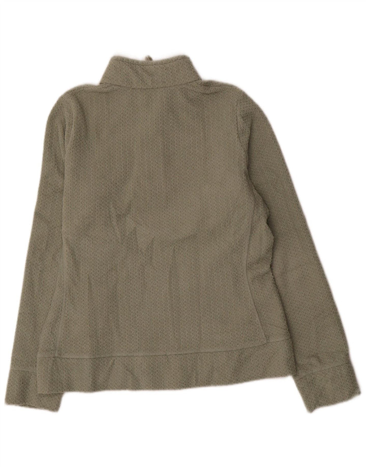 Marks & Spencer Sweat-shirt à col zippé pour femme UK 12 Kaki moyen
