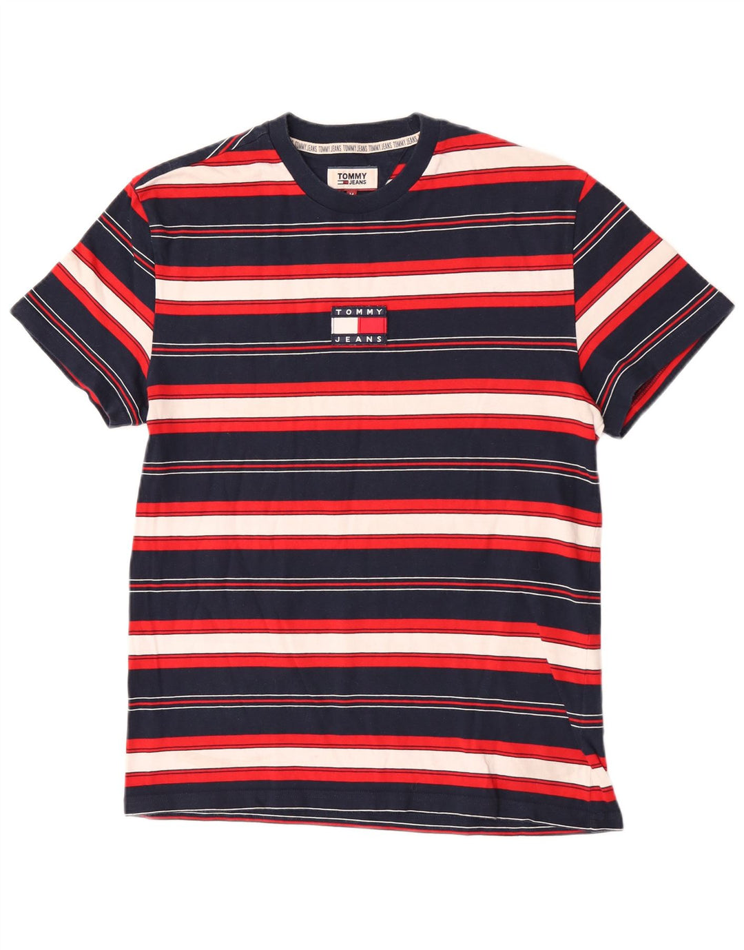 Tommy Hilfiger T-Shirt à Manches Courtes Homme Rayé Multicolore Moyen