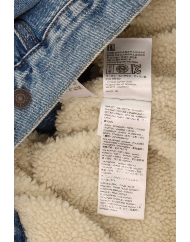 Levi's Veste en Jean Sherpa Homme UK 44 2XL Bleu Coton