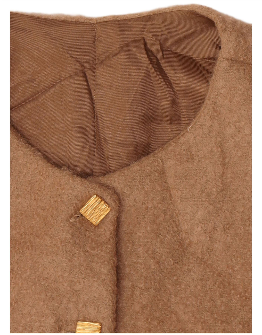 vintage Femme 5 Bouton Blazer Veste UK 14 Beige Moyen