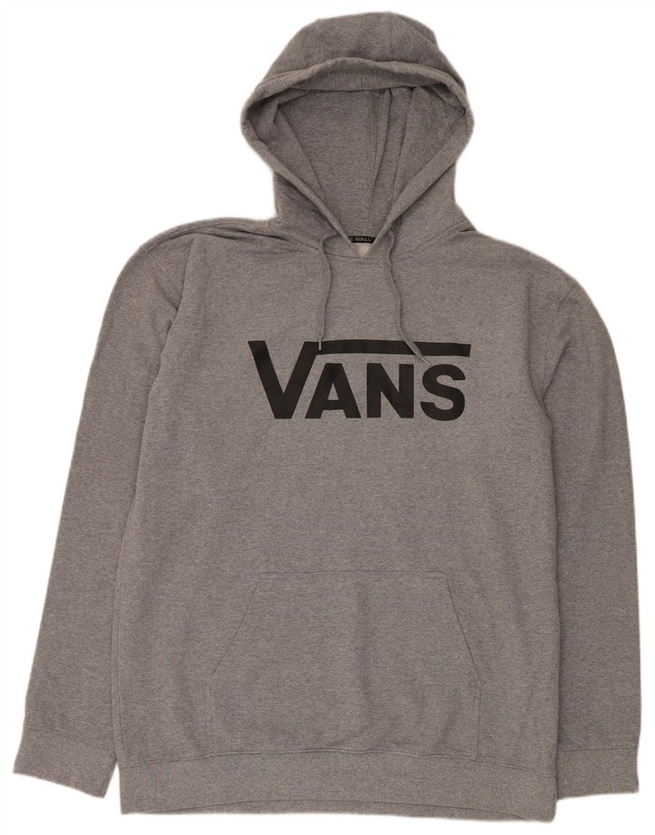 VANS Pull à capuche graphique pour homme 2XL Gris Polyester