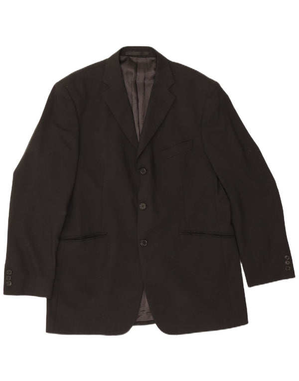 Marks & Spencer Veste blazer à 3 boutons pour homme UK 42 Grande laine vierge noire