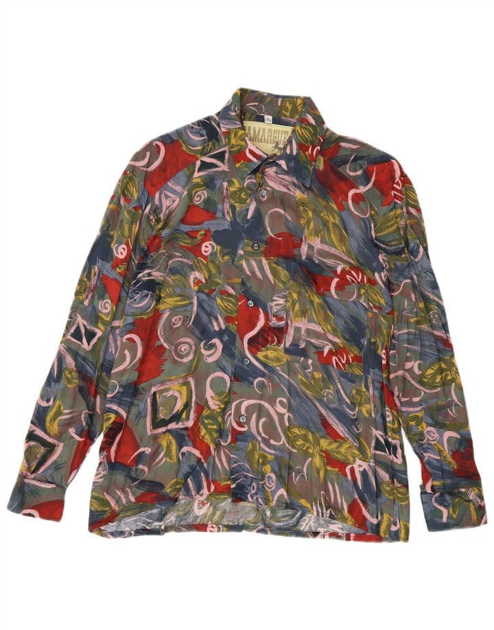 Chemise Camargue Homme Motif Abstrait Taille 37/38 Petite Viscose Multicolore