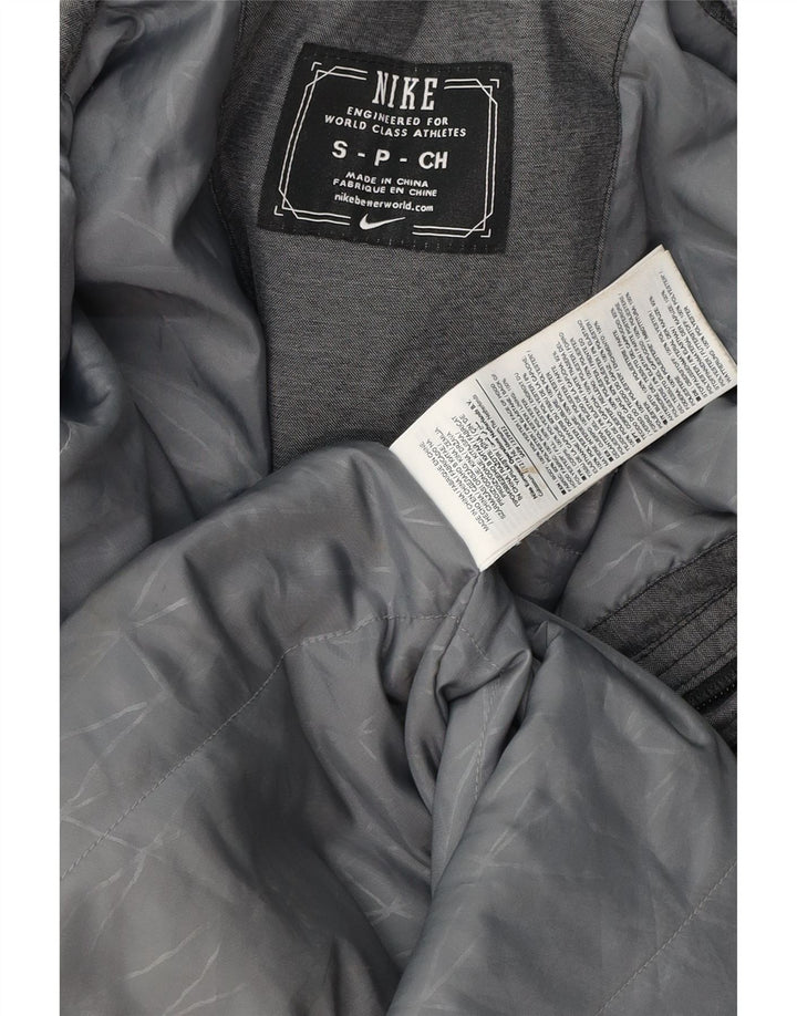 Nike Veste coupe-vent à capuche pour homme UK 36 Petit Gris Colorblock Polyester