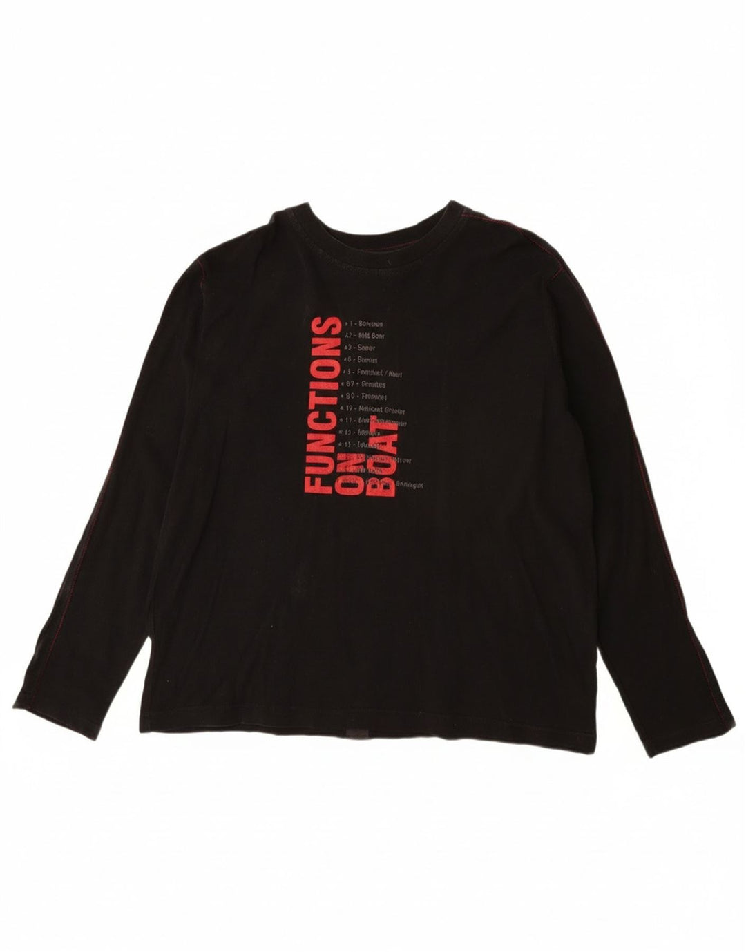 Murphy & Nye Haut graphique à manches longues pour homme en coton noir 2XL