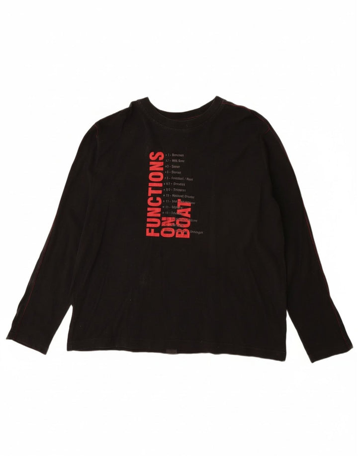 Murphy & Nye Haut graphique à manches longues pour homme en coton noir 2XL