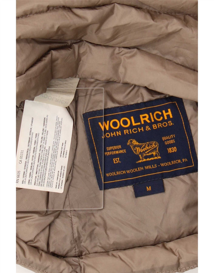 Woolrich Veste matelassée pour femme UK 12 Nylon marron moyen