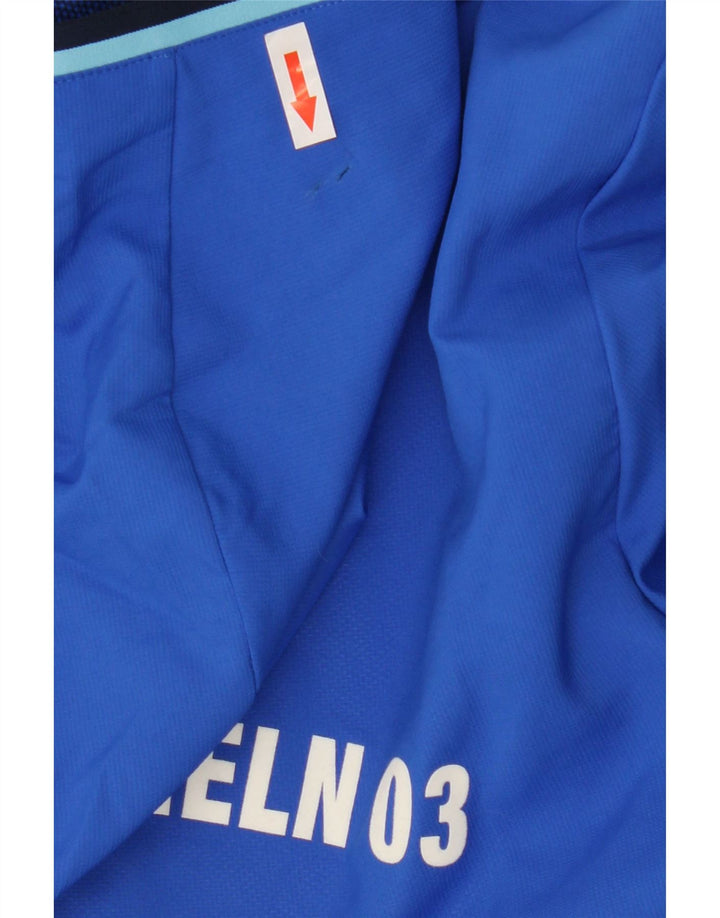 Adidas Veste de survêtement à capuche graphique pour homme Bleu moyen Polyester