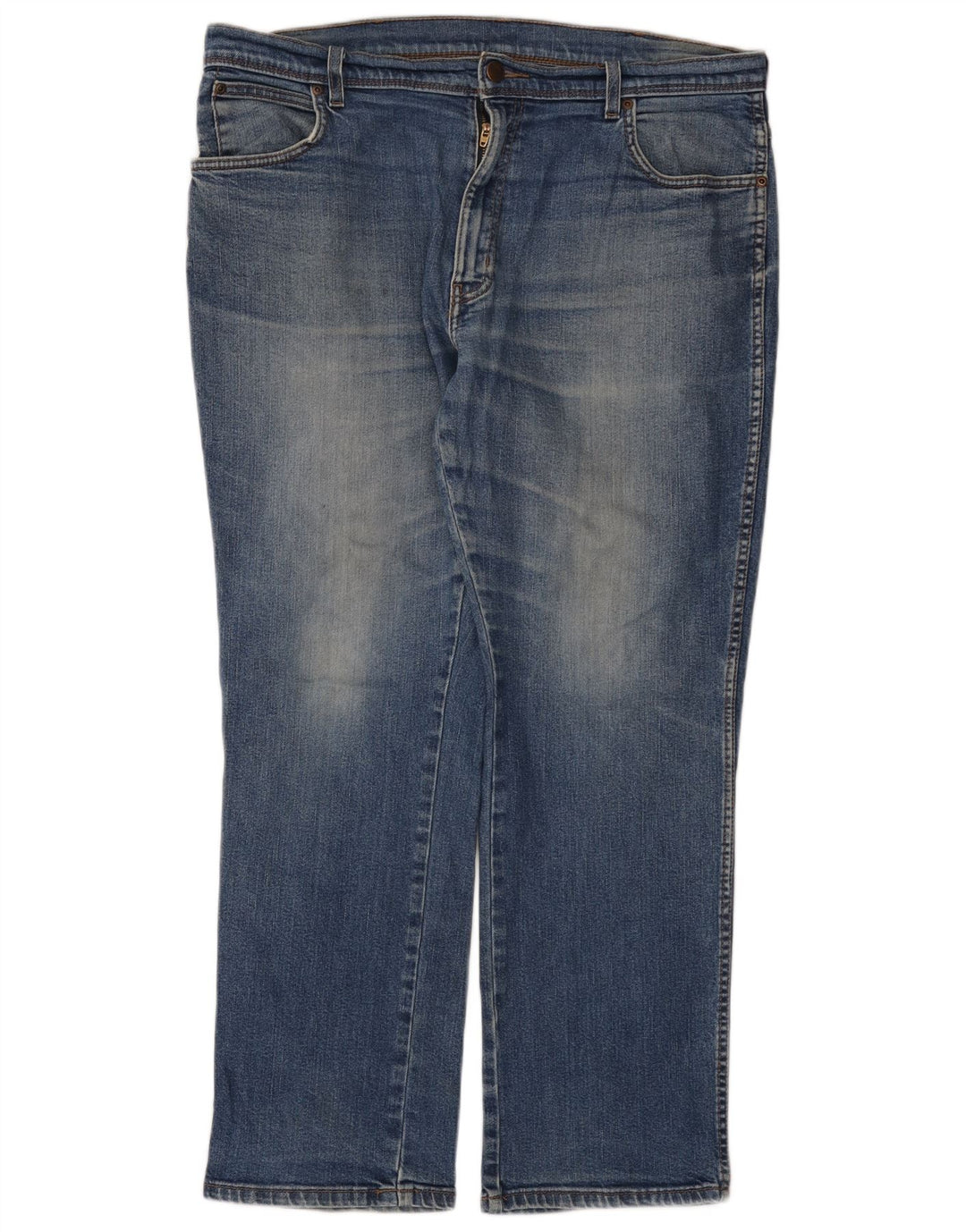 Wrangler Jean droit coupe droite W38 L30 pour homme en coton bleu