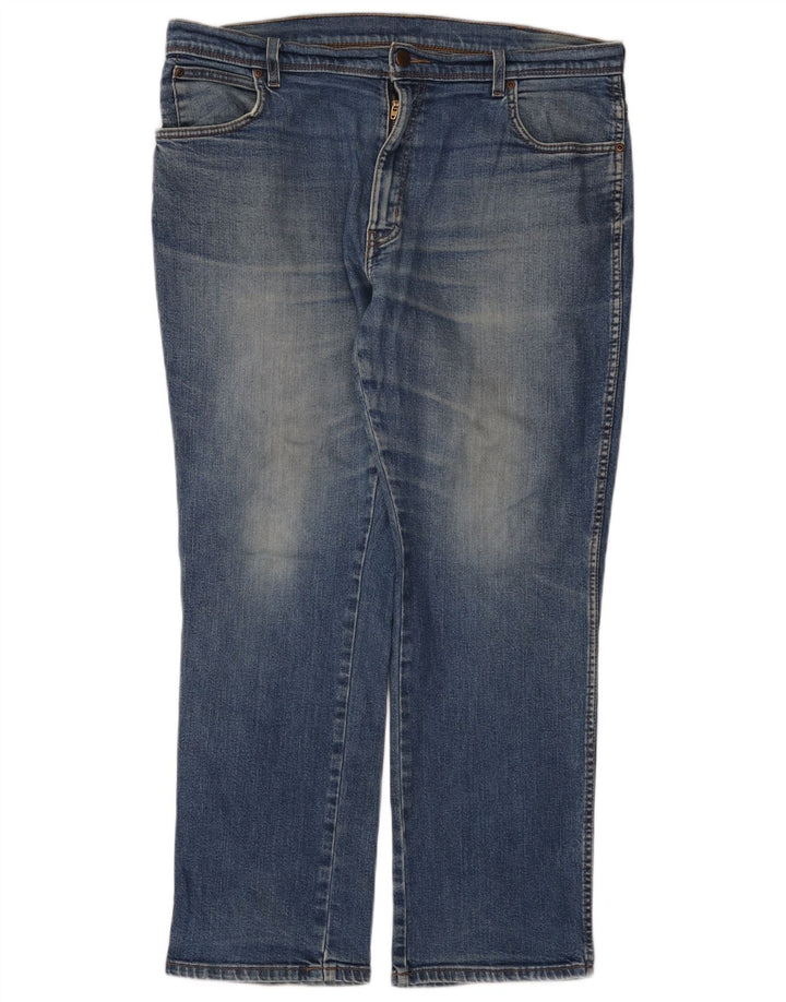 Wrangler Jean droit coupe droite W38 L30 pour homme en coton bleu