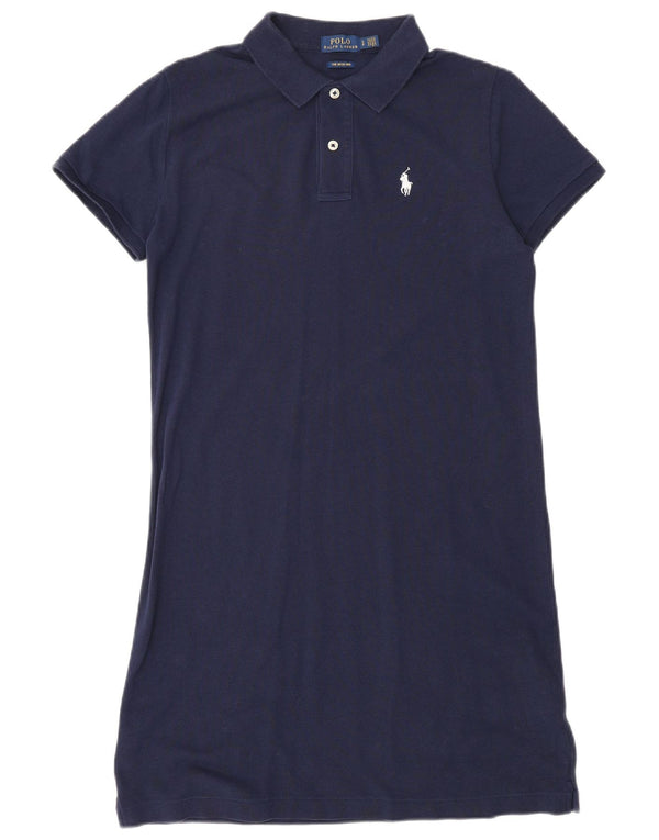 POLO RALPH LAUREN Robe Polo Femme UK 10 Petit Coton Bleu Marine