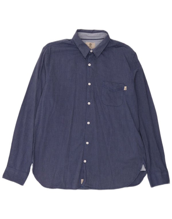 Timberland Chemise Slim Fit pour Homme en Coton à Pois Bleu Marine Large
