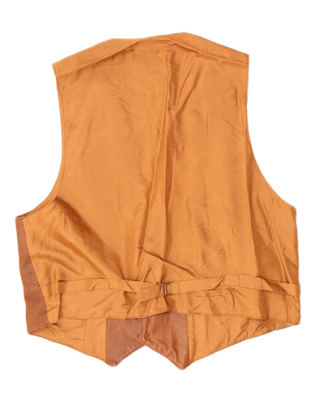 VINTAGE Gilet en cuir homme grand cuir marron