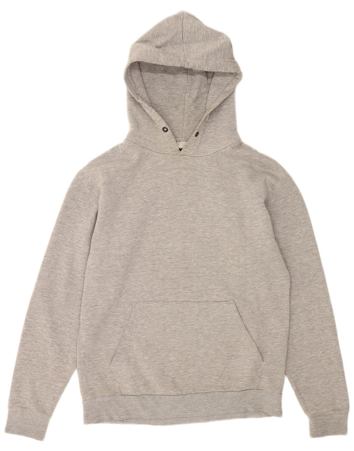 Zara Pull À Capuche Homme Gris Moyen Moucheté Coton