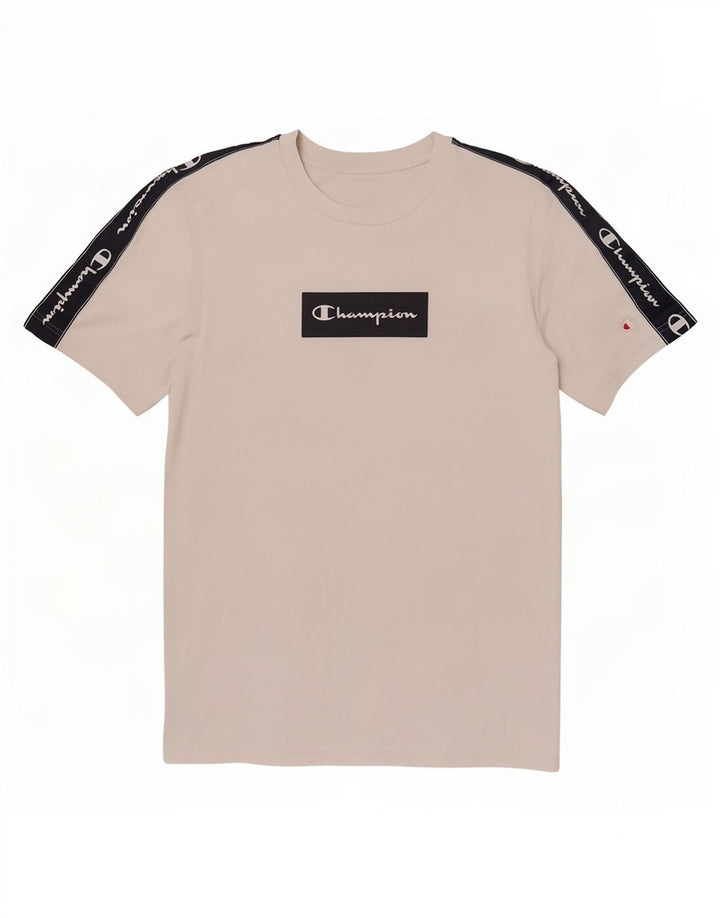 Champion T-Shirt Graphique Homme Blanc Moyen Coton Colorblock