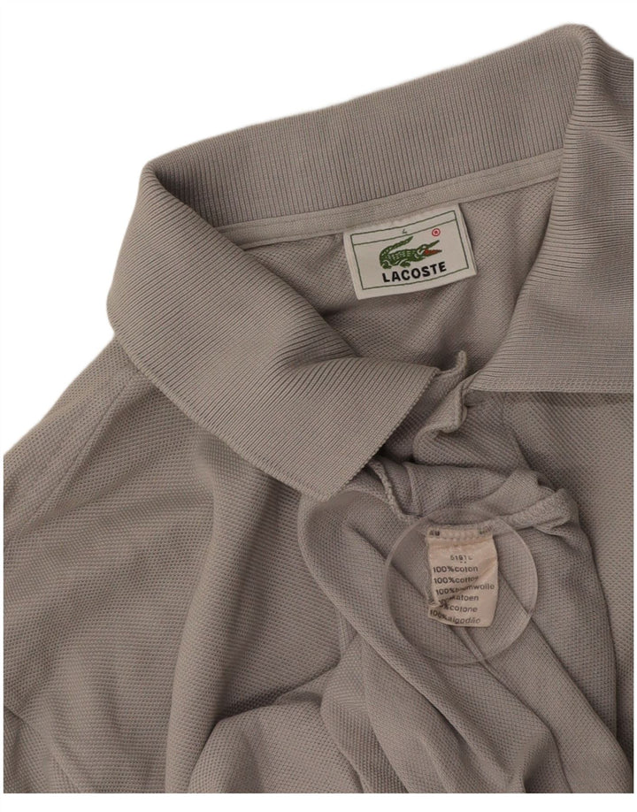 LACOSTE Polo Homme Taille 4 Coton Gris Moyen