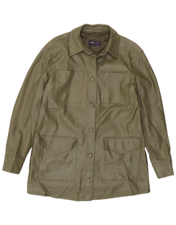 Marks & Spencer Veste utilitaire surdimensionnée pour femme UK 10 Small Kaki