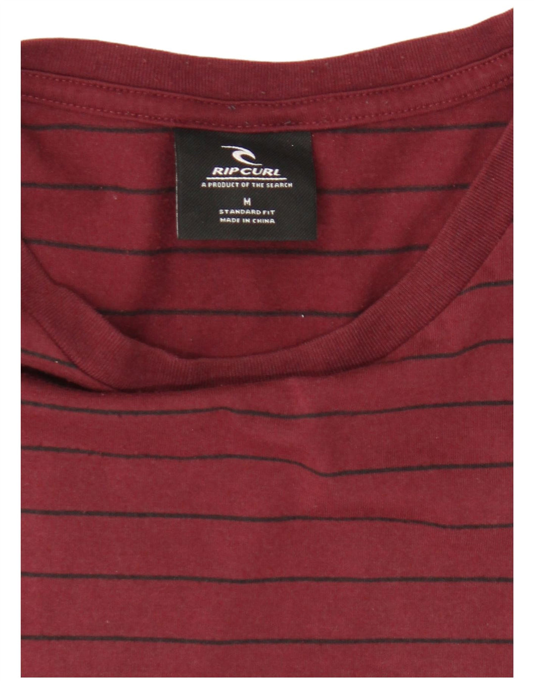 Rip Curl T-Shirt Homme Top Rayé Bordeaux Moyen
