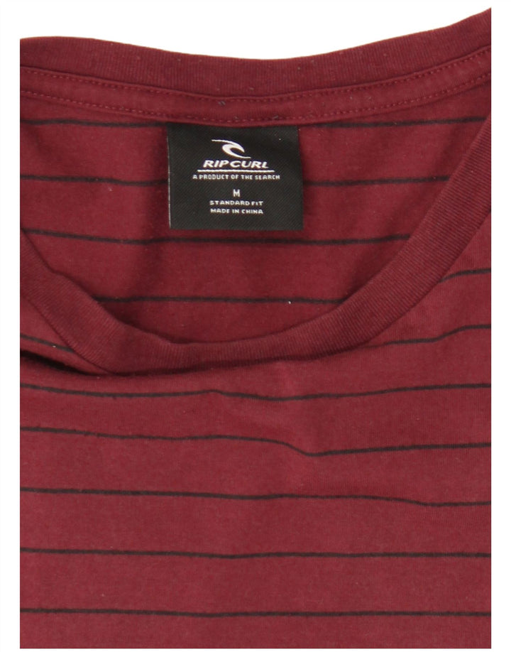 Rip Curl T-Shirt Homme Top Rayé Bordeaux Moyen