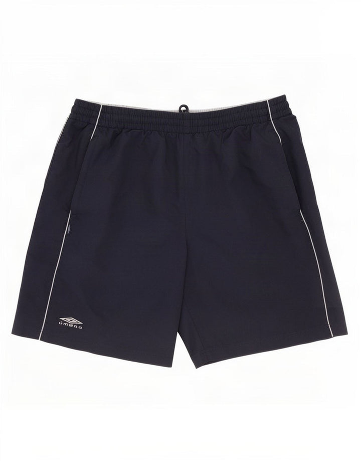 Umbro Short de Sport Graphique Homme Large Bleu Marine Polyester