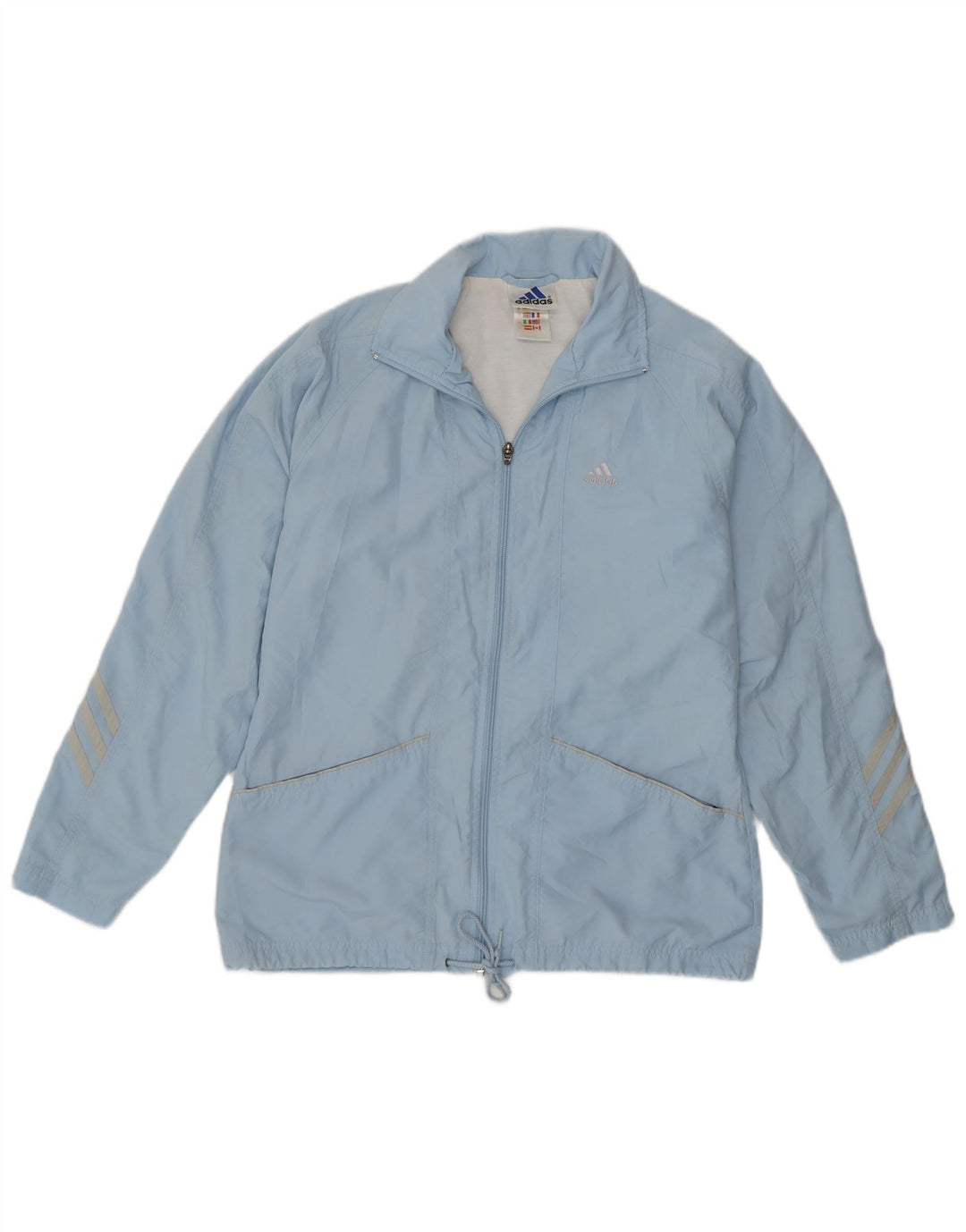 Adidas Veste de pluie pour femme UK 10 Petit Bleu Polyester