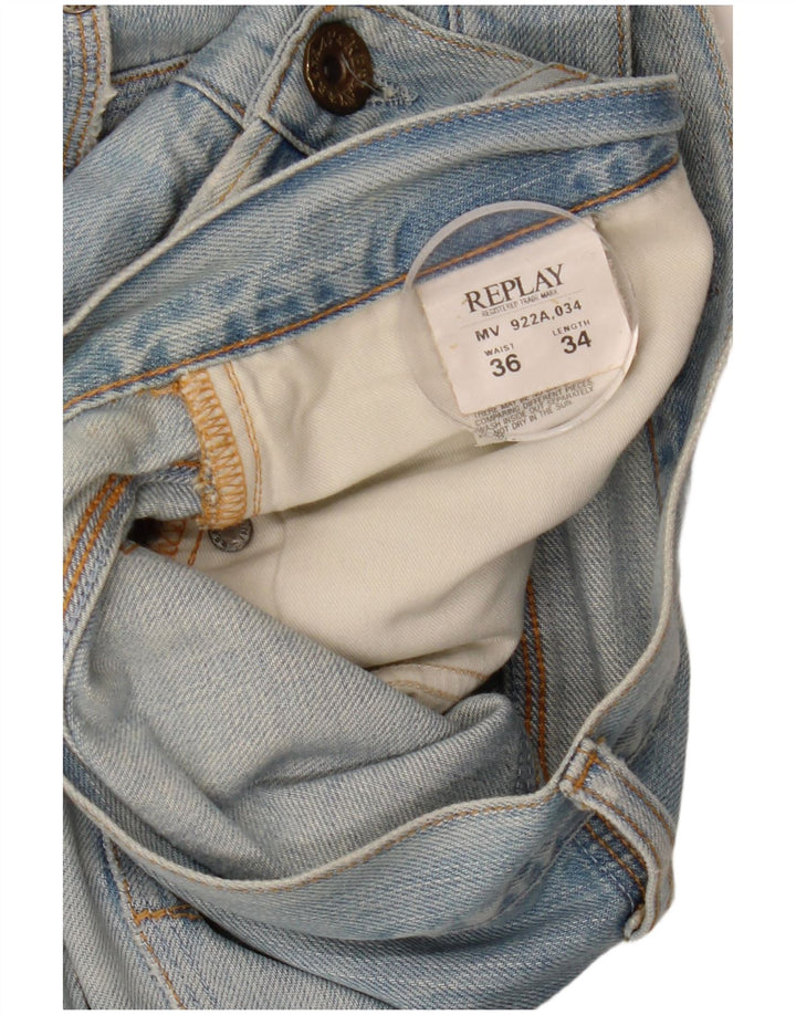 REPLAY Jean droit Homme W36 L34 Bleu Coton