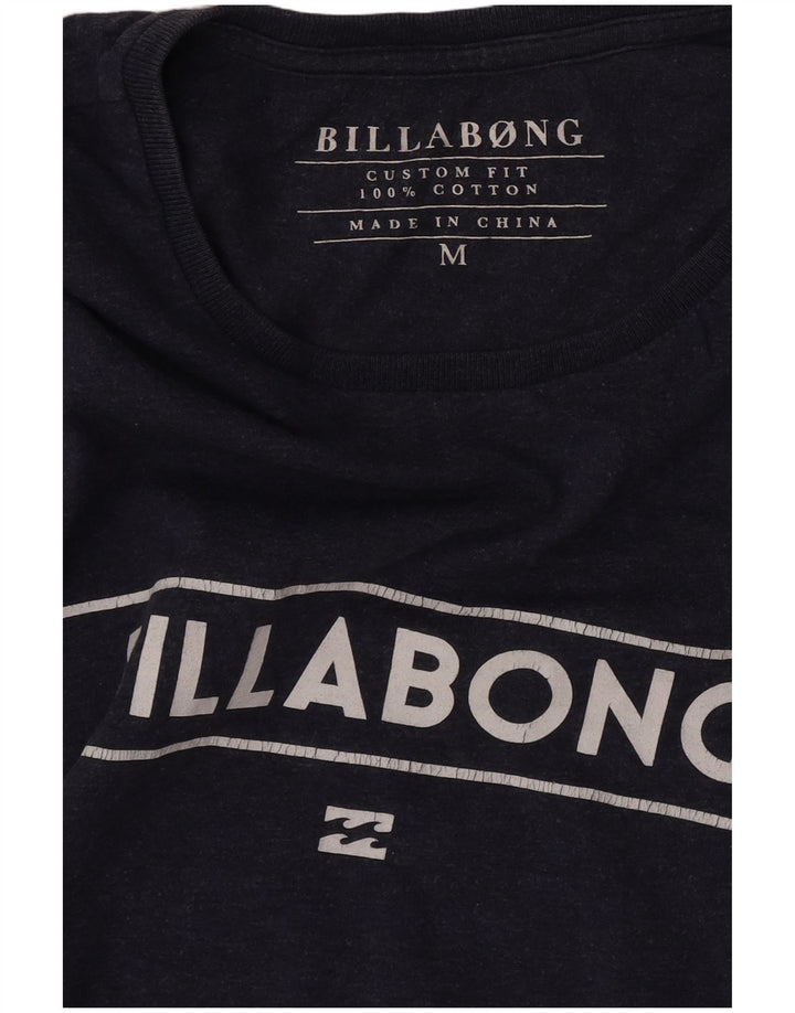 Billabong Mens Custom Fit Graphic T-Shirt Top Bleu Marine Moyen Coton