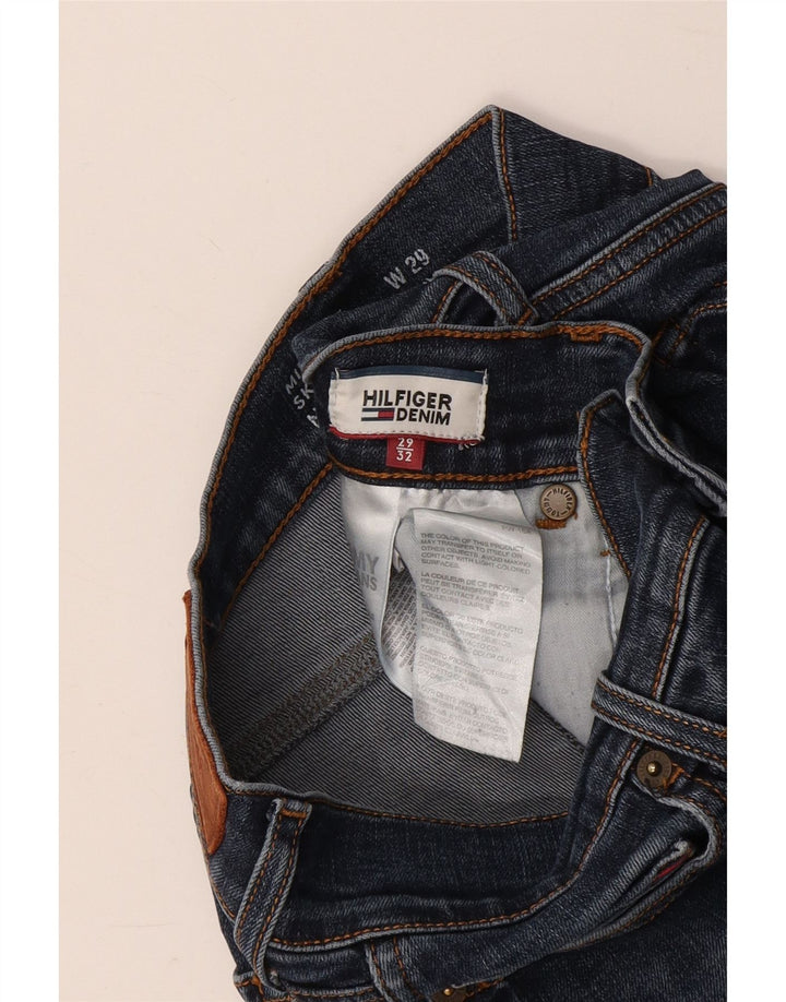 TOMMY HILFIGER Jean Skinny Taille Mi-Haute Femme W29 L32 Bleu Coton