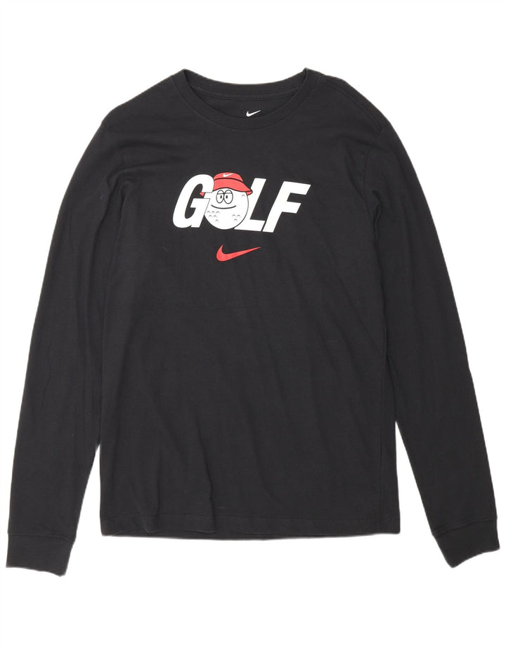 Nike Golf Graphic Haut à manches longues en coton bleu marine moyen pour homme