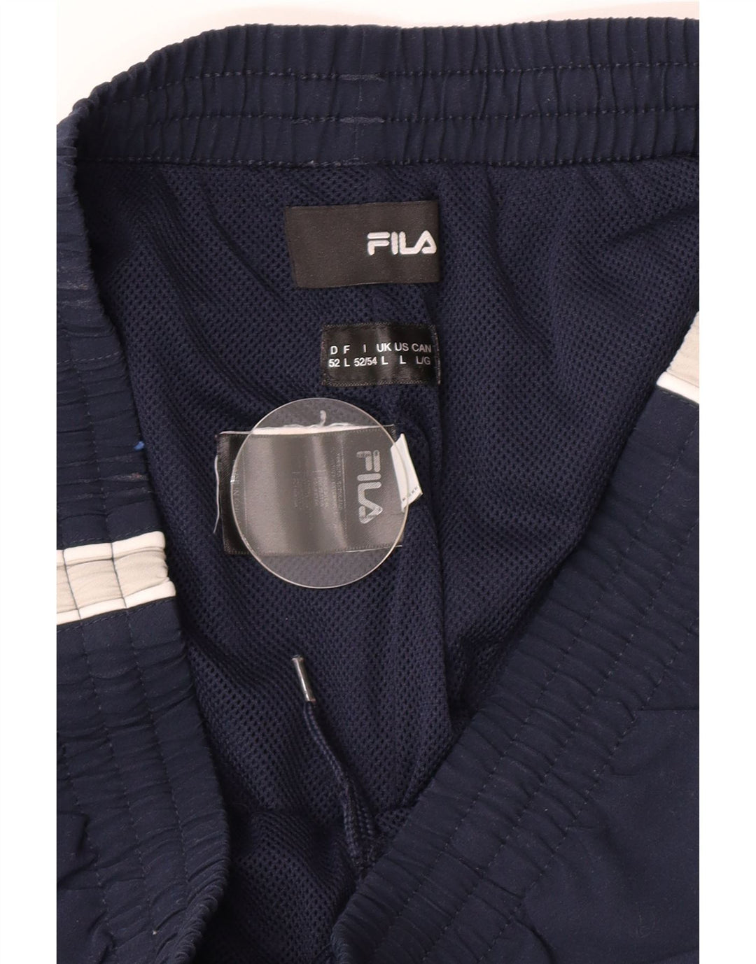 Fila Pantalon de Survêtement Graphique Homme Large Bleu Marine Colorblock Polyester