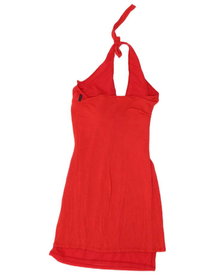 Armani Jeans Robe dos nu pour femme UK 12 Rouge moyen