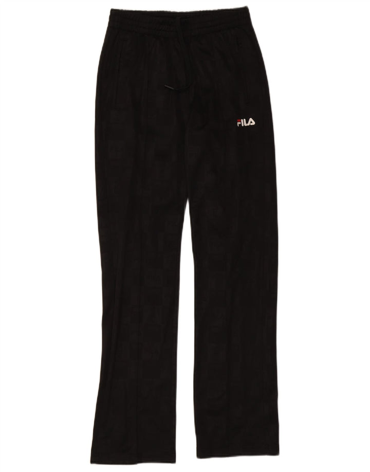 Fila Pantalon de Survêtement Graphique Homme XS Noir Polyester
