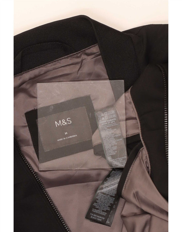 Marks & Spencer Veste Bomber Homme UK 38 Medium Noir Polyester