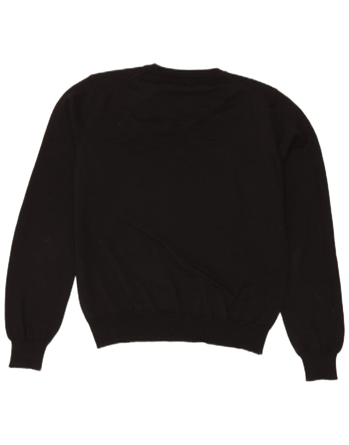 Calvin Klein Pull col V pour homme en laine vierge noire Taille L