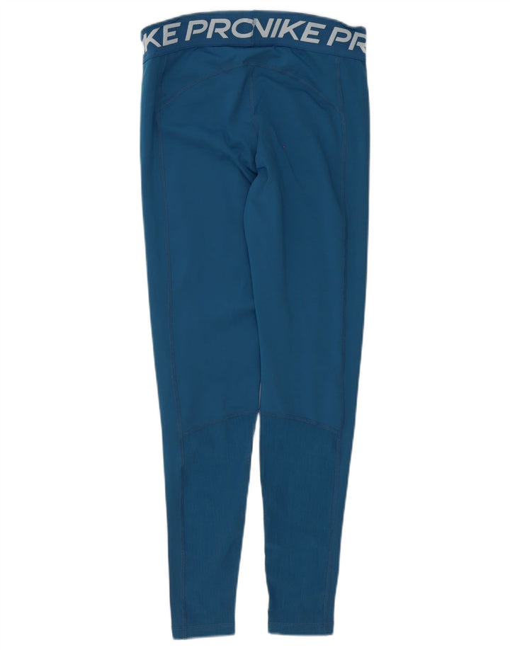 Nike Legging graphique Dri Fit pour femme UK 12 Bleu moyen Polyester