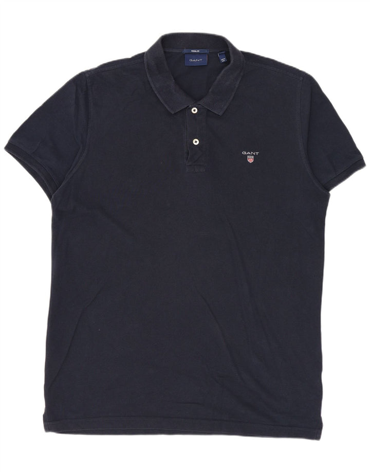 GANT Polo Regular Fit Homme Bleu Marine Large Coton