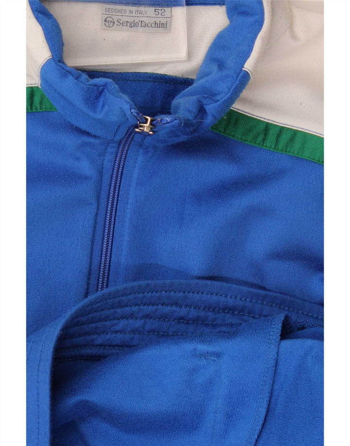 Sergio Tacchini Veste de survêtement pour homme IT 52 Large Bleu Colorblock
