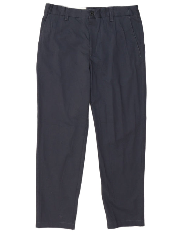 Zara Pantalon chino slim coupe confort pour homme EU 42 Large W32 L28 Bleu marine