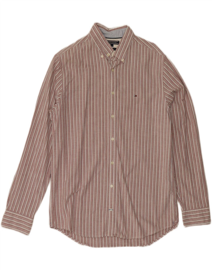 Tommy Hilfiger Chemise Homme Large Rouge Rayé Coton