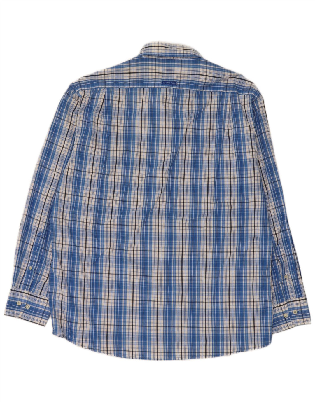 U.S. Polo Assn. Chemise Homme Grand Carreau Bleu Coton