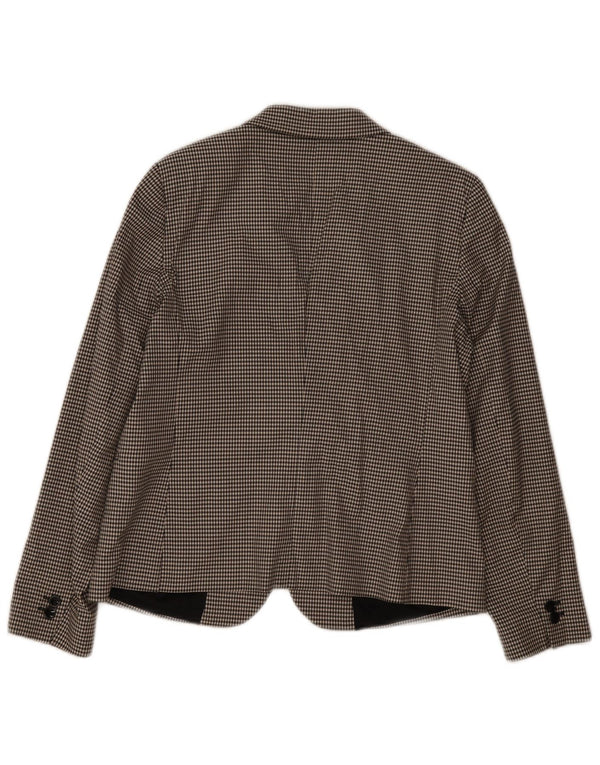 Massimo Dutti Veste Blazer 2 Boutons Femme EU 44 XL Pied-de-Poule Noir