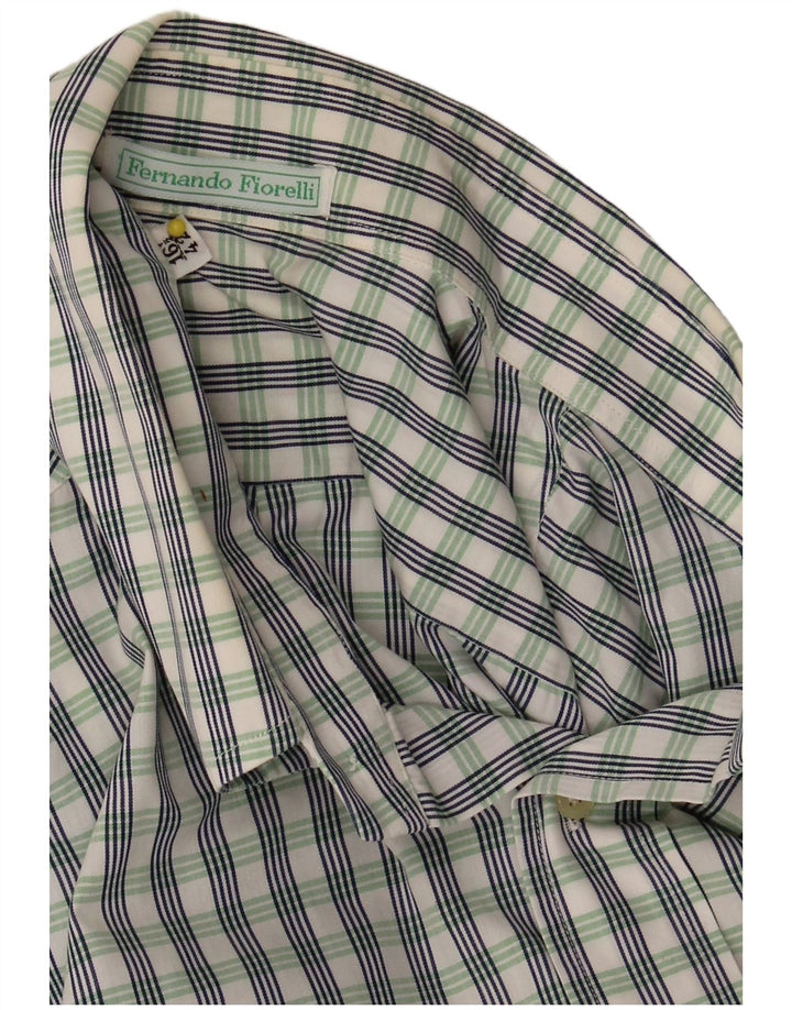 VINTAGE Mens Shirt Size 16 1/2 42 Large Green Check
