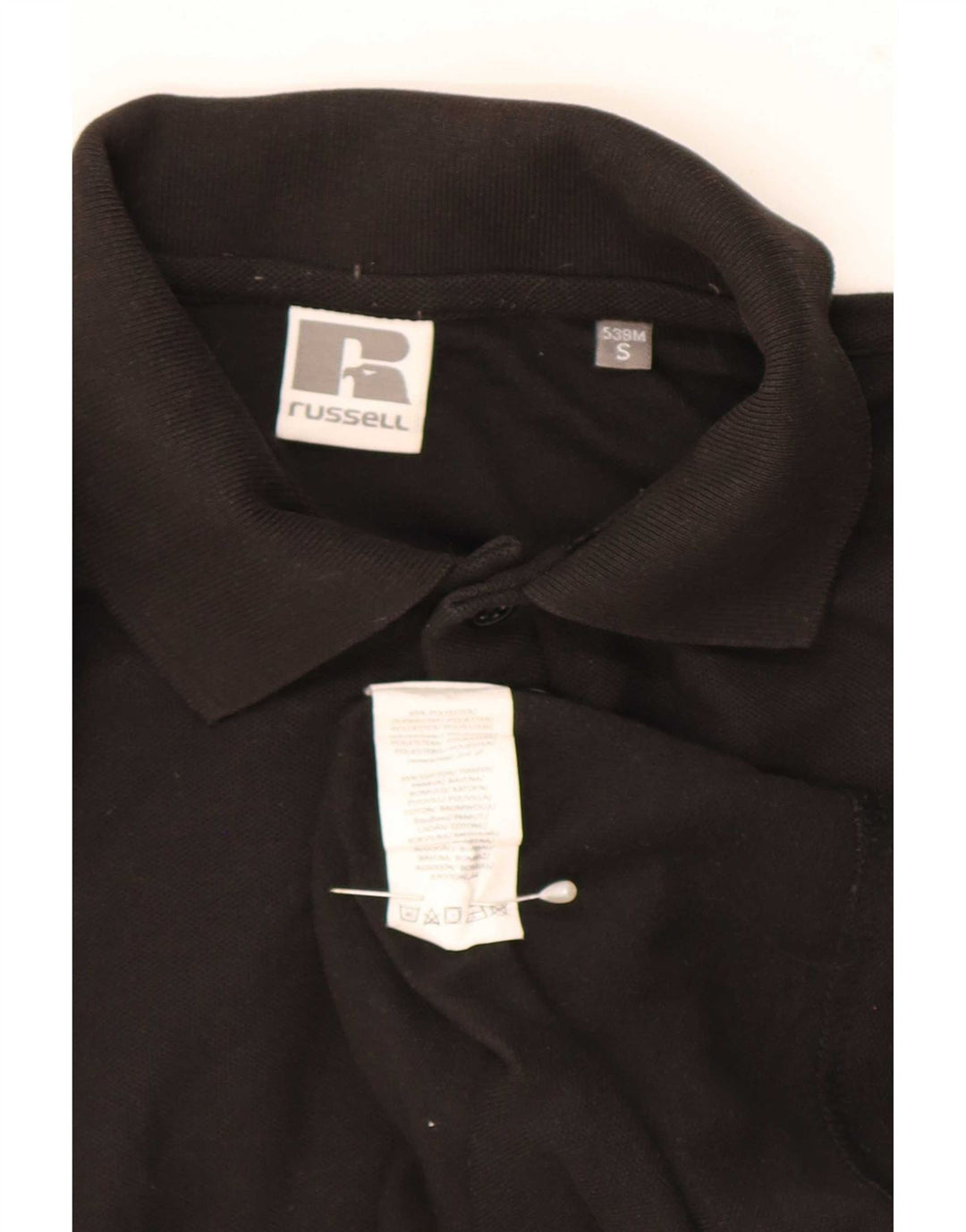 Russell Athletic Polo graphique pour homme Petit noir Polyester