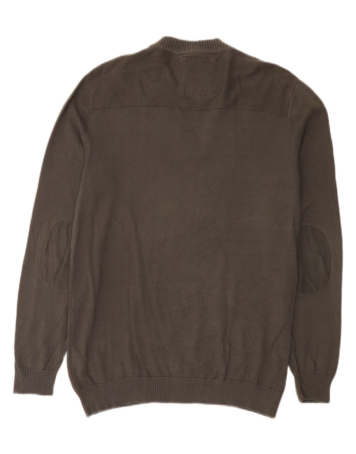 Jack & Jones Pull col V pour homme en coton gris Taille L