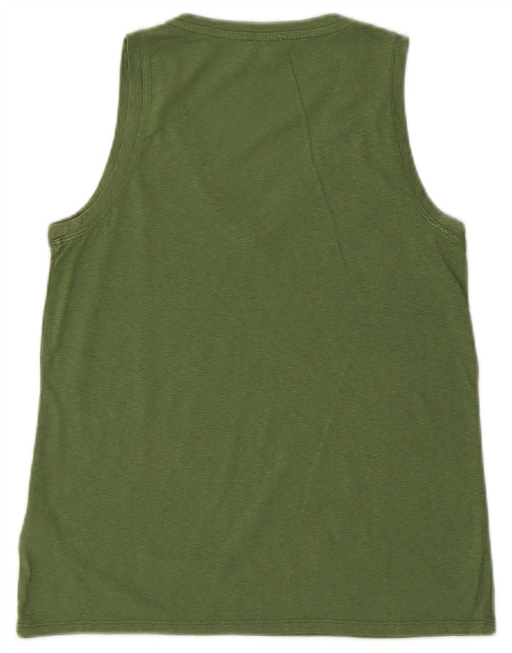 J. CREW Débardeur Femme UK 10 Petit Coton Vert