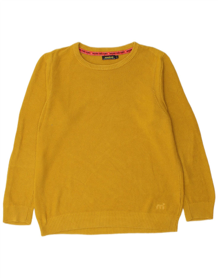 Mistral Pull col rond pour homme en coton jaune Taille L
