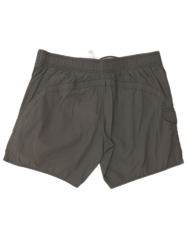 Emporio Armani Short de bain graphique pour hommes, grand gris, polyester