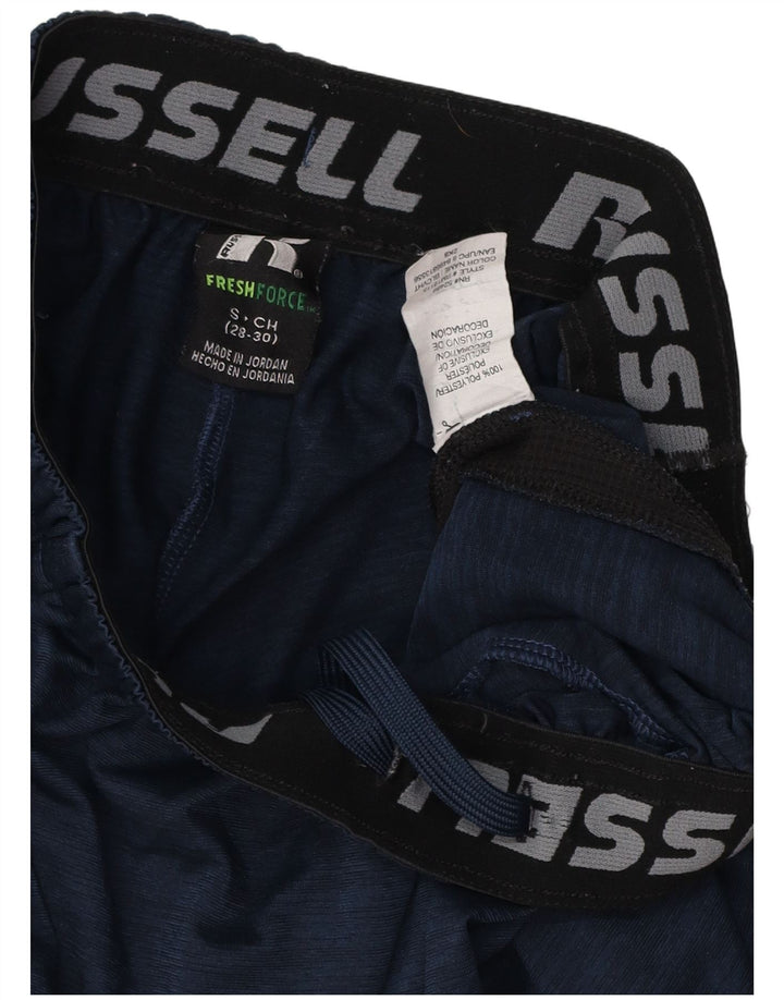RUSSELL ATHLETIC Short de Sport pour Homme Petit Bleu Marine Colorblock Polyester