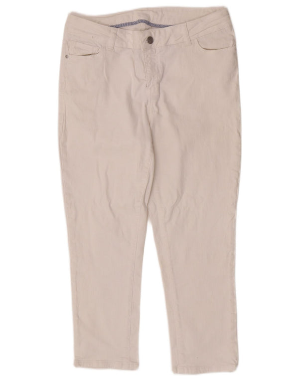 Crew Clothing Womens Skinny Cropped Jeans UK 14 Medium W30 L23 White Cotton