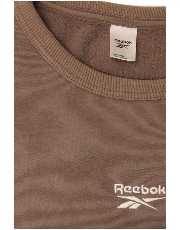 REEBOK Sweat-Shirt Coupe Ample Homme Marron Moyen